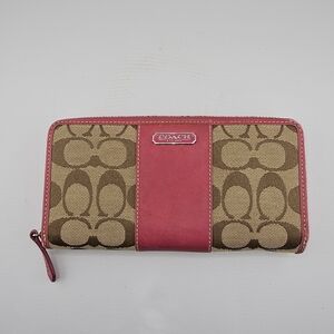 Coach Tan and Pink Women's Wallet